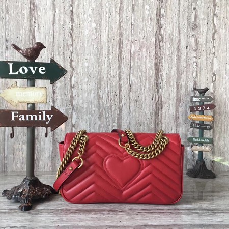 Gucci Now GG Marmont Matelasse Shoulder Bag 443496 Red Gucci Now GG Marmont Matelasse Shoulder Bag 443496 Red