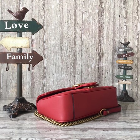 Gucci Now GG Marmont Matelasse Shoulder Bag 443496 Red Gucci Now GG Marmont Matelasse Shoulder Bag 443496 Red