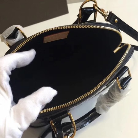 Louis Vuitton Monogram Vernis Alma BB M91606 Black Louis Vuitton Monogram Vernis Alma BB M91606 Black