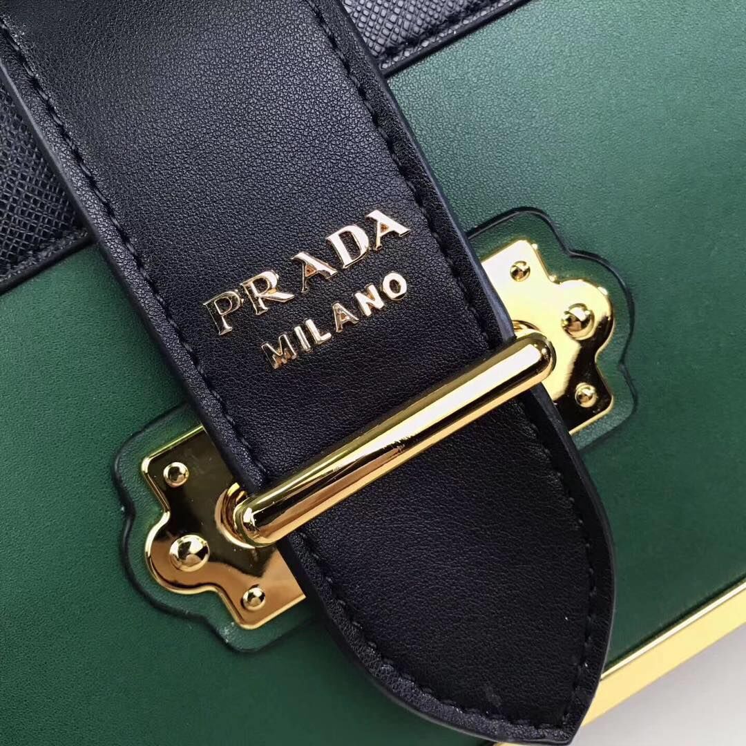 PRADA Shoulder Flap Bag Original Leather P2312 Green PRADA Shoulder Flap Bag Original Leather P2312 Green