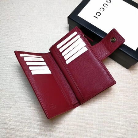Gucci Calfskin Lether Wallet 337023 Wine Gucci Calfskin Lether Wallet 337023 Wine