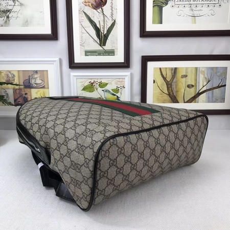 Gucci GG Supreme backpack with Web 443805 Brown Gucci GG Supreme backpack with Web 443805 Brown