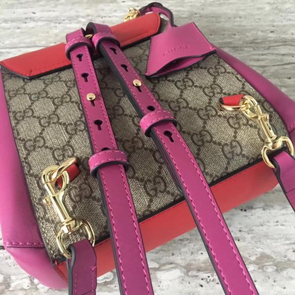 Gucci Padlock GG Supreme Backpack 498194 Red Gucci Padlock GG Supreme Backpack 498194 Red