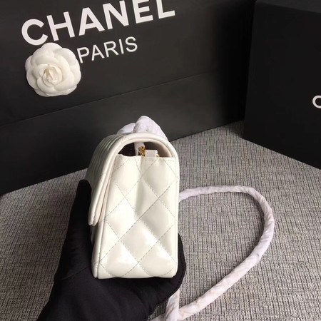 Chanel Classic Flap mini Bag Original Leather A1117 White Chanel Classic Flap mini Bag Original Leather A1117 White