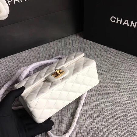 Chanel Classic Flap mini Bag Original Leather A1117 White Chanel Classic Flap mini Bag Original Leather A1117 White