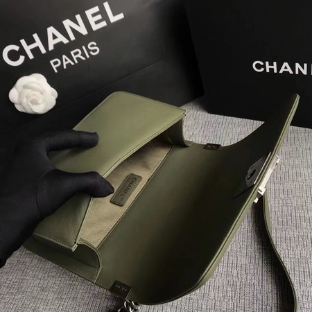 Boy Chanel Flap Bag Original Chevron Leather A67086V Green Boy Chanel Flap Bag Original Chevron Leather A67086V Green