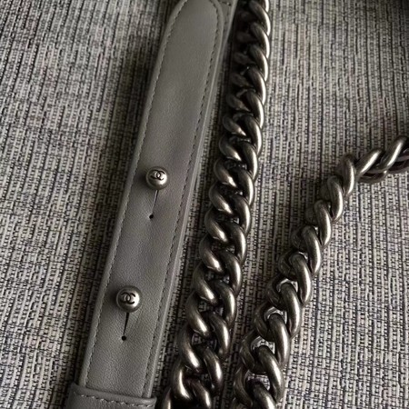 Boy Chanel Flap Bag Original Chevron Leather A67086V Grey Boy Chanel Flap Bag Original Chevron Leather A67086V Grey