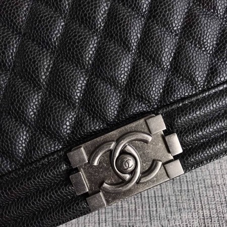 Boy Chanel Flap Shoulder Bag Black Original Cannage Pattern A67087 Silver Boy Chanel Flap Shoulder Bag Black Original Cannage Pattern A67087 Silver