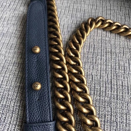 Boy Chanel Flap Shoulder Bag Blue Original Cannage Pattern A67087 Gold Boy Chanel Flap Shoulder Bag Blue Original Cannage Pattern A67087 Gold