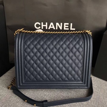 Boy Chanel Flap Shoulder Bag Blue Original Cannage Pattern A67087 Gold Boy Chanel Flap Shoulder Bag Blue Original Cannage Pattern A67087 Gold