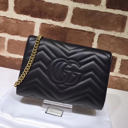 Gucci GG Marmont Matelasse mini Bag 474575 Black Gucci GG Marmont Matelasse mini Bag 474575 Black