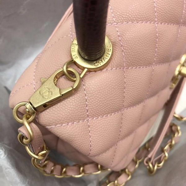 Chanel Classic Top Handle Bag Pink Cannage Pattern A92290 Wine Chanel Classic Top Handle Bag Pink Cannage Pattern A92290 Wine