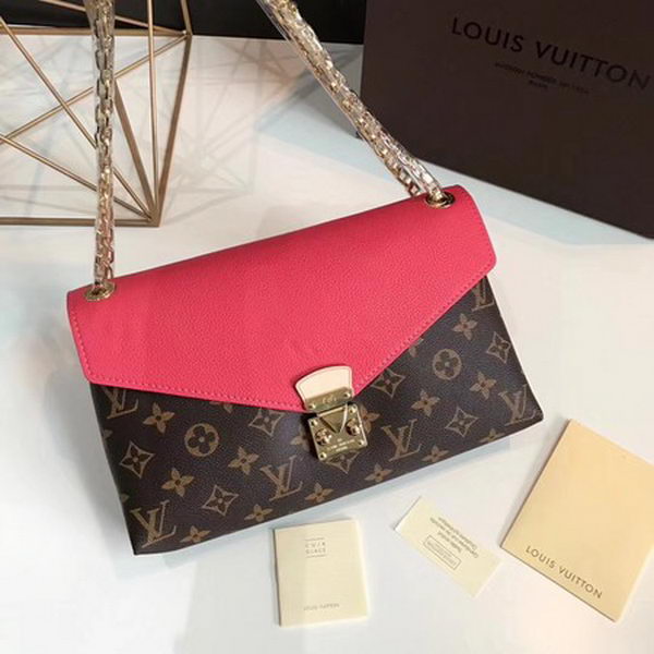 Louis Vuitton Monogram Canvas Pallas Chain Cerise M41201 Light Red Louis Vuitton Monogram Canvas Pallas Chain Cerise M41201 Light Red