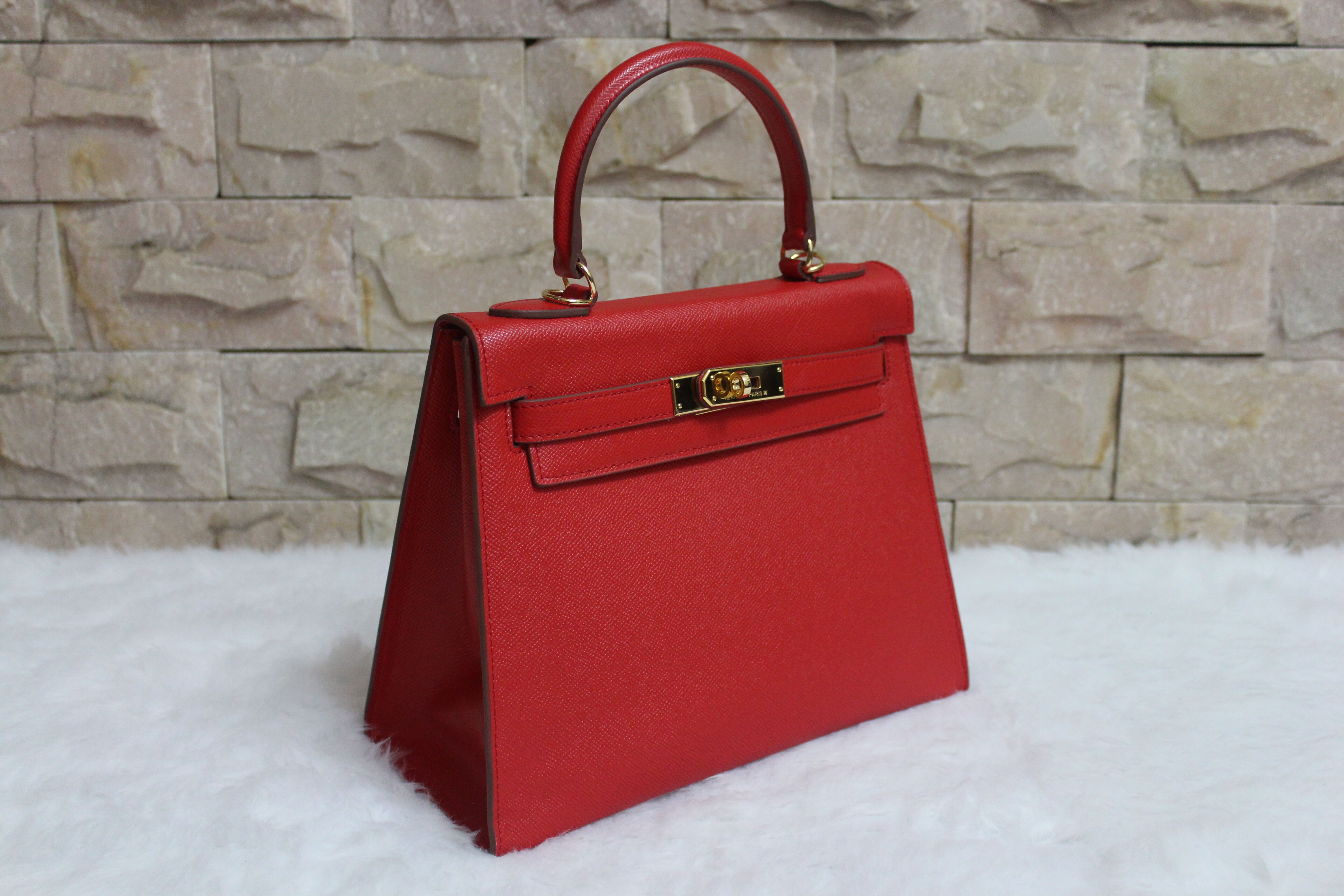 Hermes Kelly 28cm Shoulder Bags espom leather Red Hermes Kelly 28cm Shoulder Bags espom leather Red