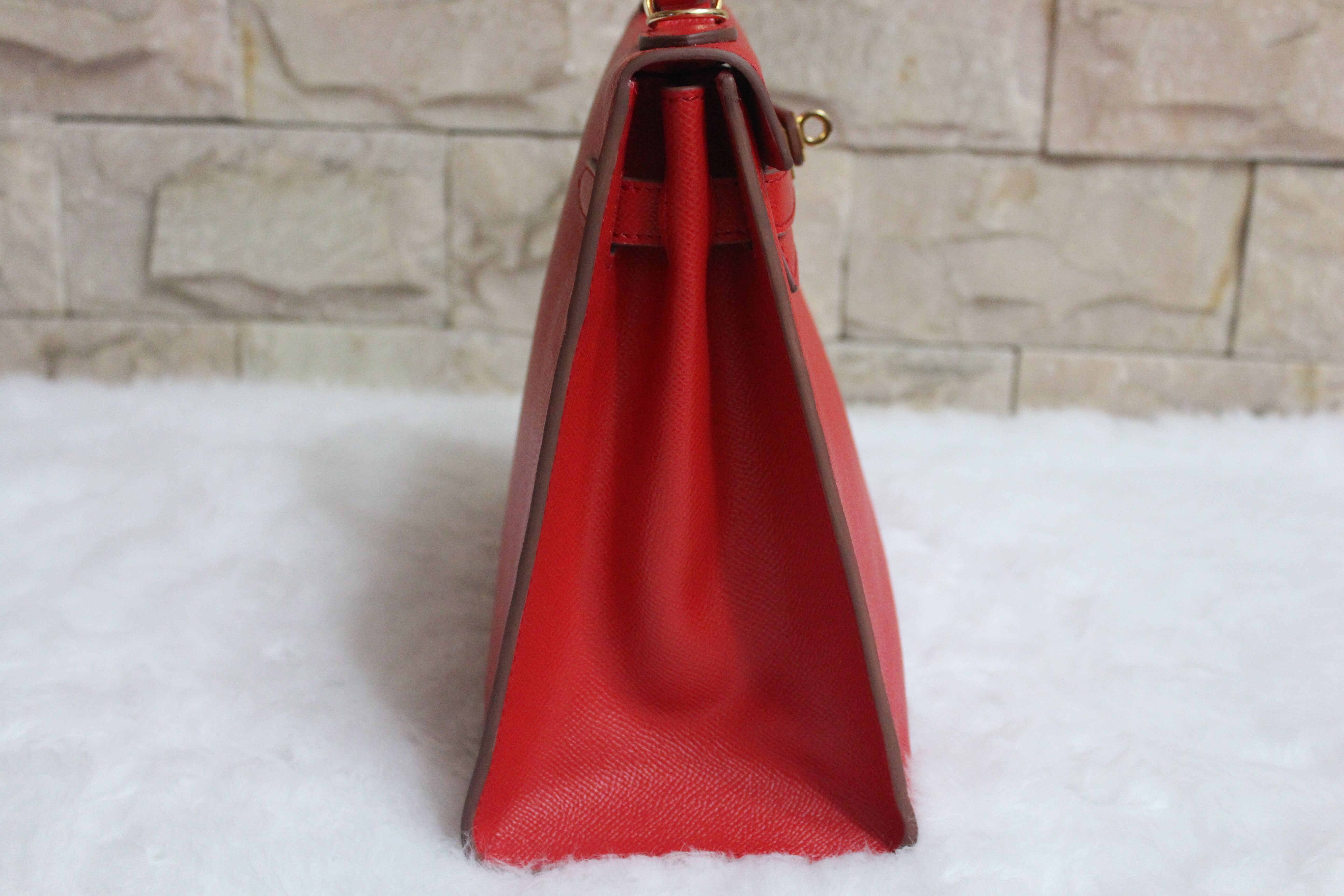 Hermes Kelly 28cm Shoulder Bags espom leather Red Hermes Kelly 28cm Shoulder Bags espom leather Red