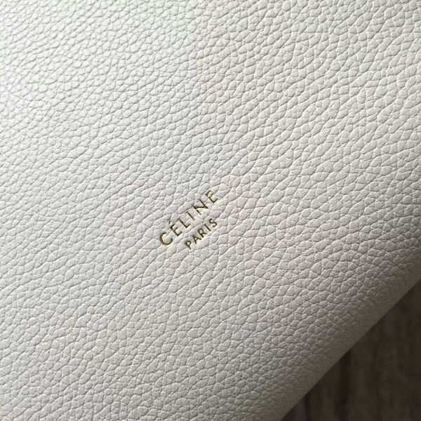 Celine Cabas Phantom Bags Lichee Pattern Leather 77426 White Celine Cabas Phantom Bags Lichee Pattern Leather 77426 White