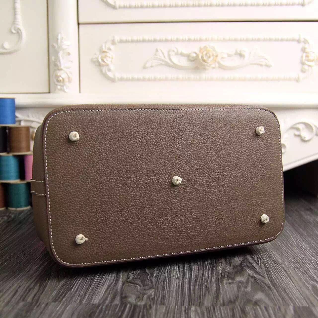 Hermes Original Leather Toolbox Handbag 5689 Brown Hermes Original Leather Toolbox Handbag 5689 Brown