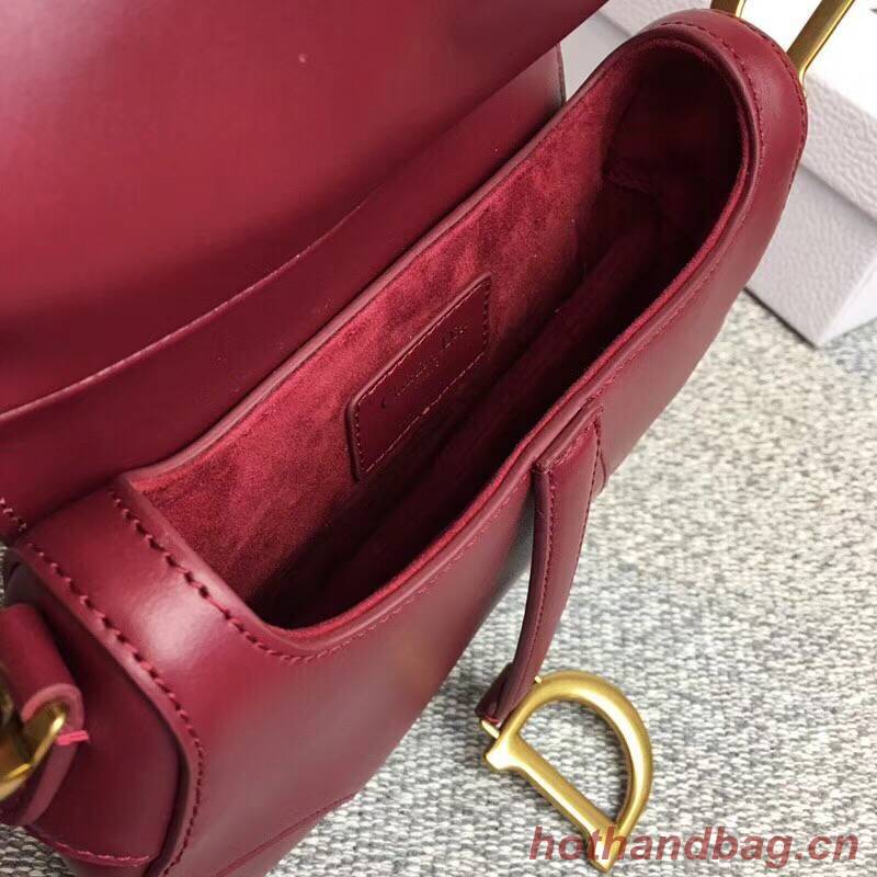 Dior SADDLE BAG IN RED CALFSKIN M0446 red Dior SADDLE BAG IN RED CALFSKIN M0446 red