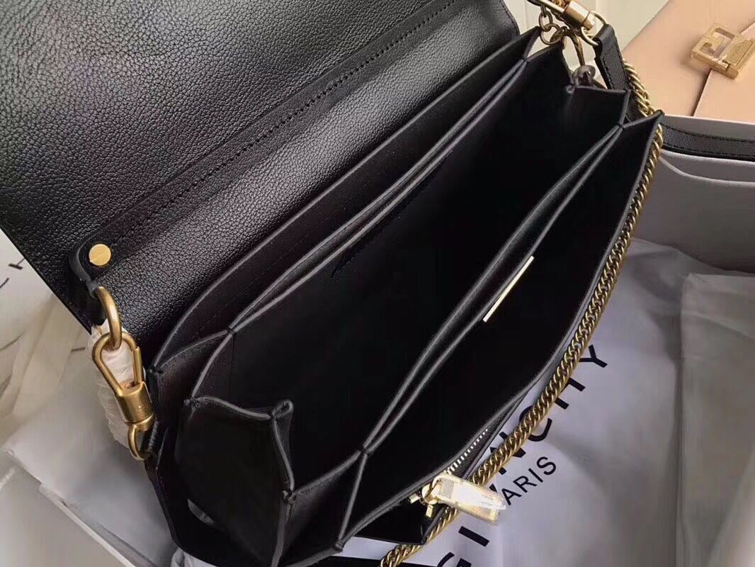 GIVENCHY GV3 medium leather shoulder bag 9741 black GIVENCHY GV3 medium leather shoulder bag 9741 black