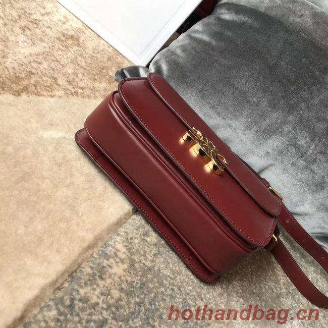 CELINE MEDIUM TRIOMPHE BAG IN SHINY CALFSKIN CL87363 LIGHT BURGUNDY CELINE MEDIUM TRIOMPHE BAG IN SHINY CALFSKIN CL87363 LIGHT BURGUNDY