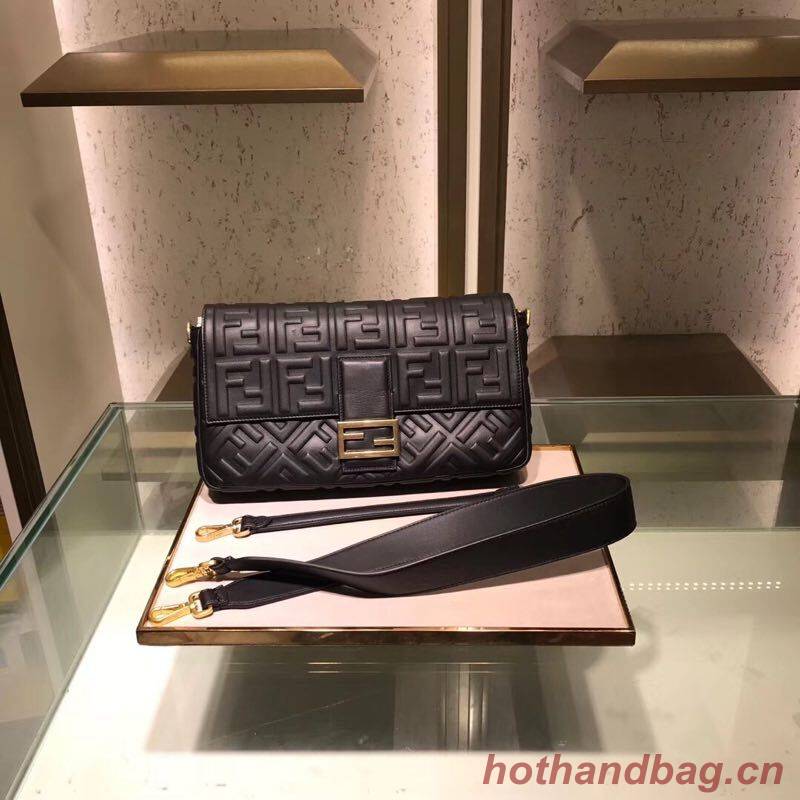 FENDI BAGUETTE large Shoulder Bag 8BR771A black FENDI BAGUETTE large Shoulder Bag 8BR771A black