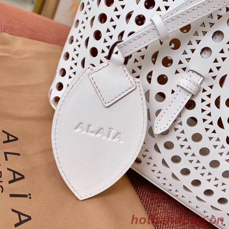 Alaia Openwork Original Leather Tote Bag A3658 White Alaia Openwork Original Leather Tote Bag A3658 White