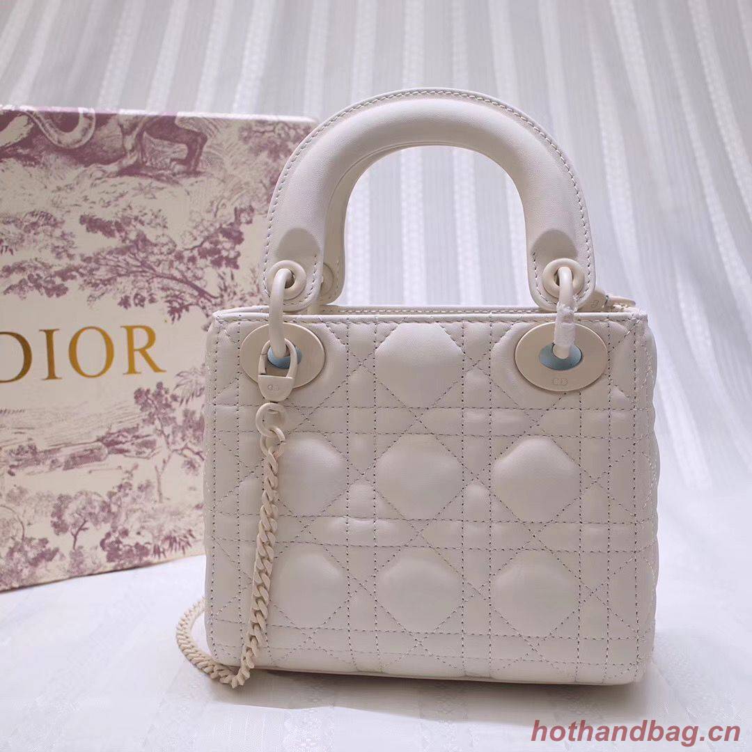 Dior MINI LADY DIOR CALFSKIN BAG M0505 White