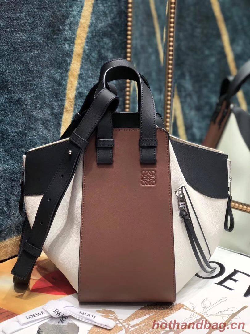 Loewe Hammock Small Bag Original Leather A6887 Brown&White&Black