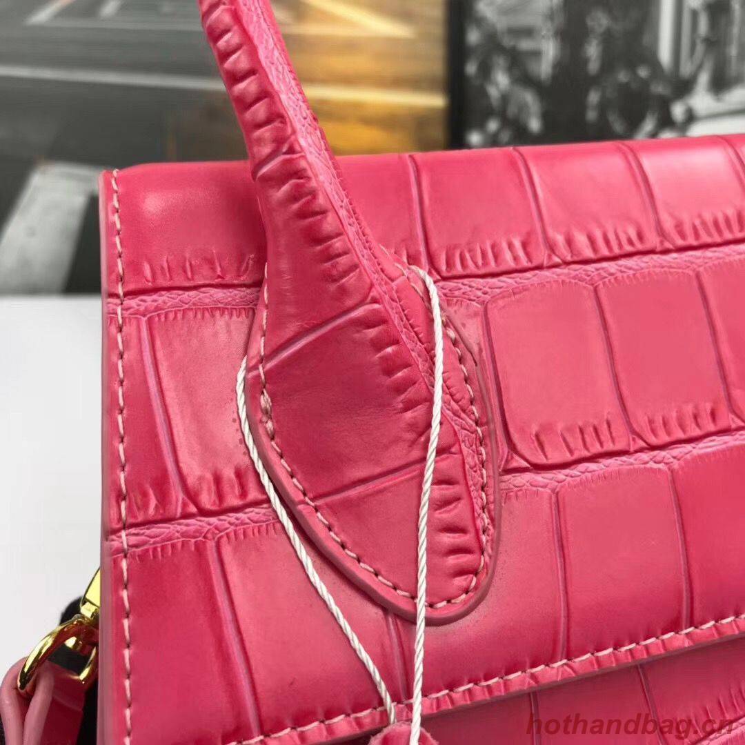 Jacquemus Original Leather Mini Top Handle Bag J8088 Rose Jacquemus Original Leather Mini Top Handle Bag J8088 Rose