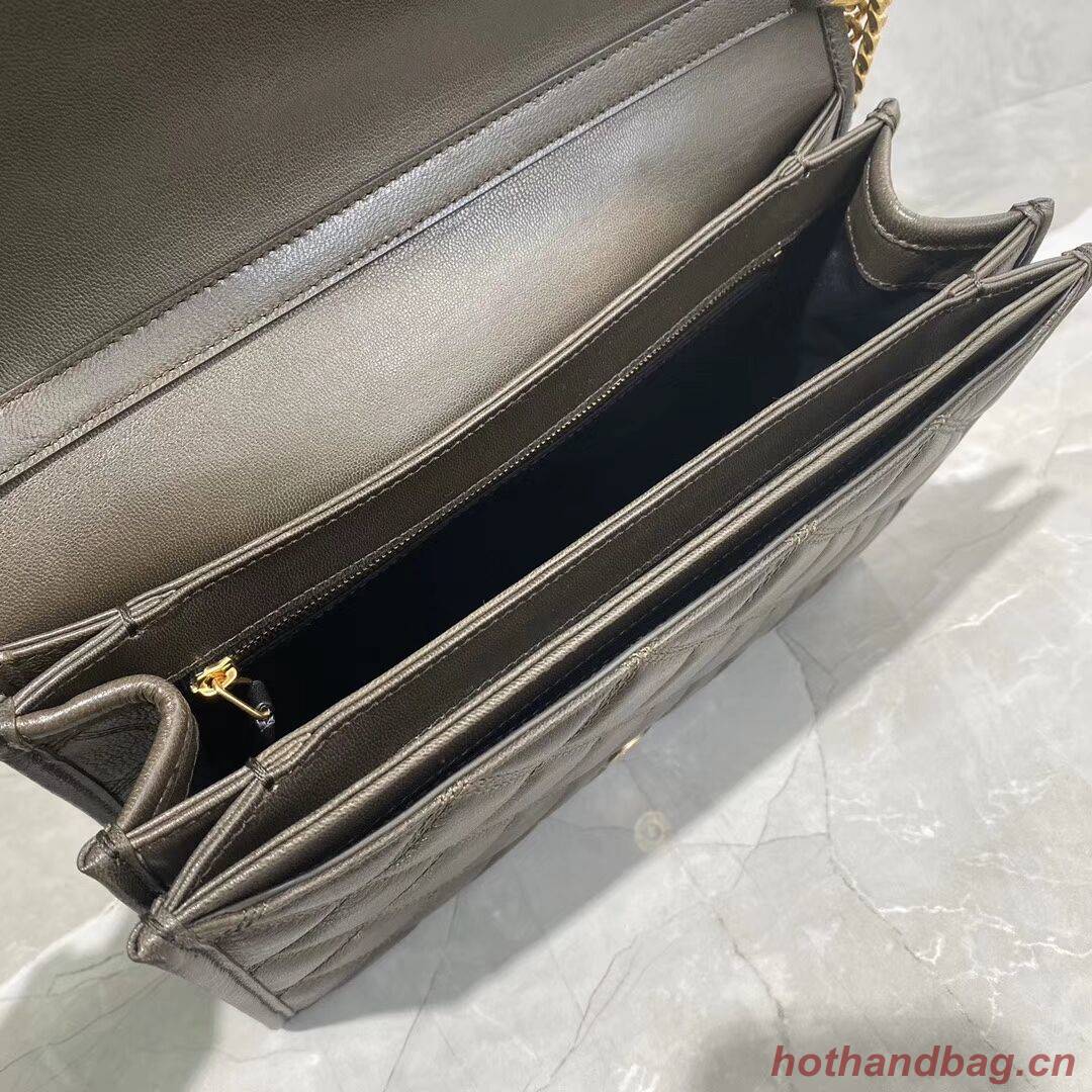 SAINT LAURENT leather shoulder bag Y579607 grey SAINT LAURENT leather shoulder bag Y579607 grey