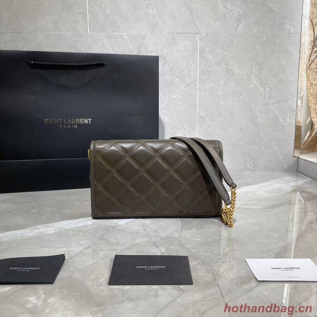 SAINT LAURENT leather shoulder bag Y585031 grey SAINT LAURENT leather shoulder bag Y585031 grey