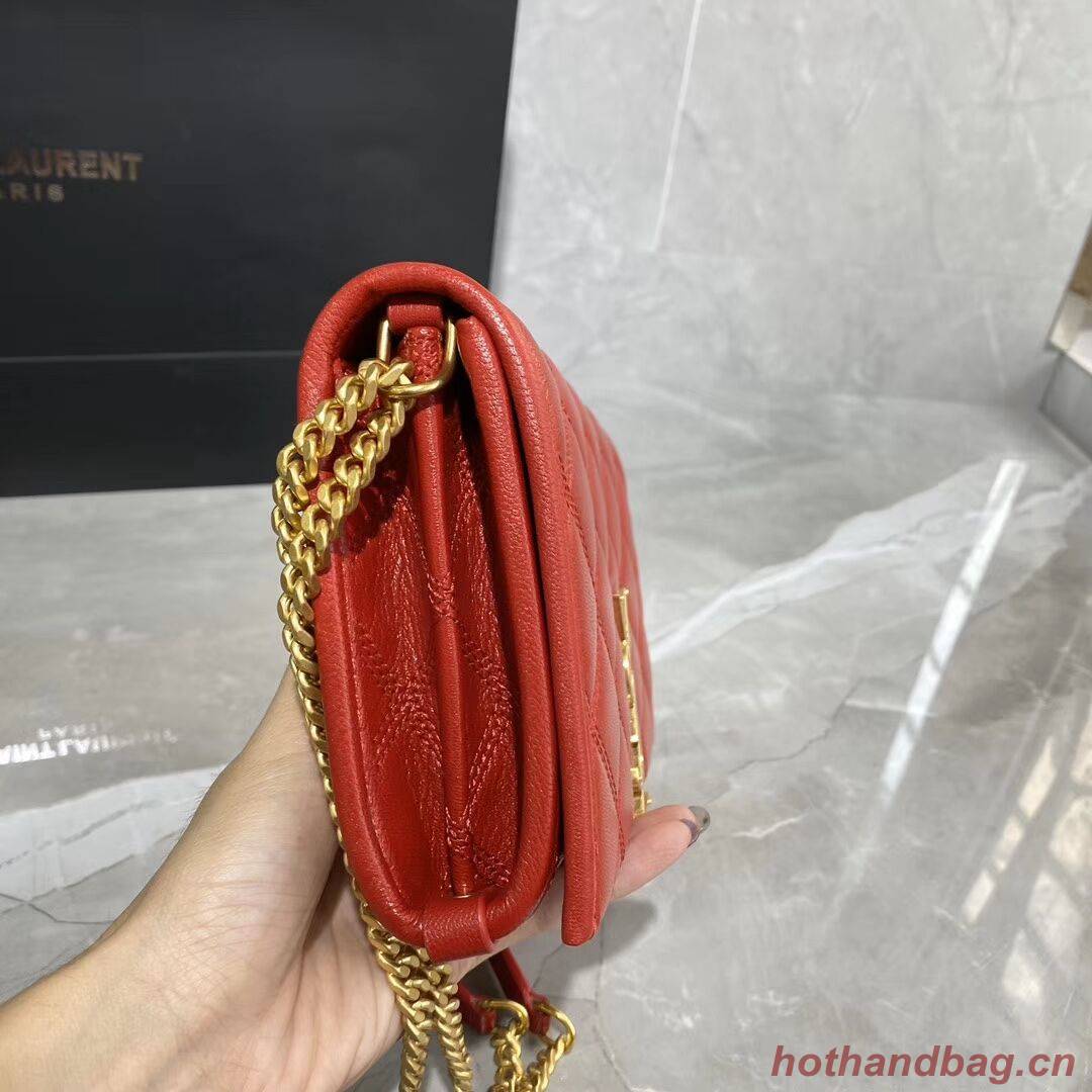SAINT LAURENT leather shoulder bag Y585031 red SAINT LAURENT leather shoulder bag Y585031 red