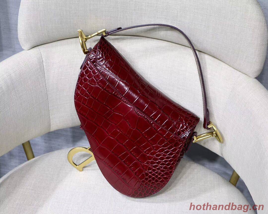 Dior SADDLE SOFT CALFSKIN BAG C9045 Burgundy Dior SADDLE SOFT CALFSKIN BAG C9045 Burgundy