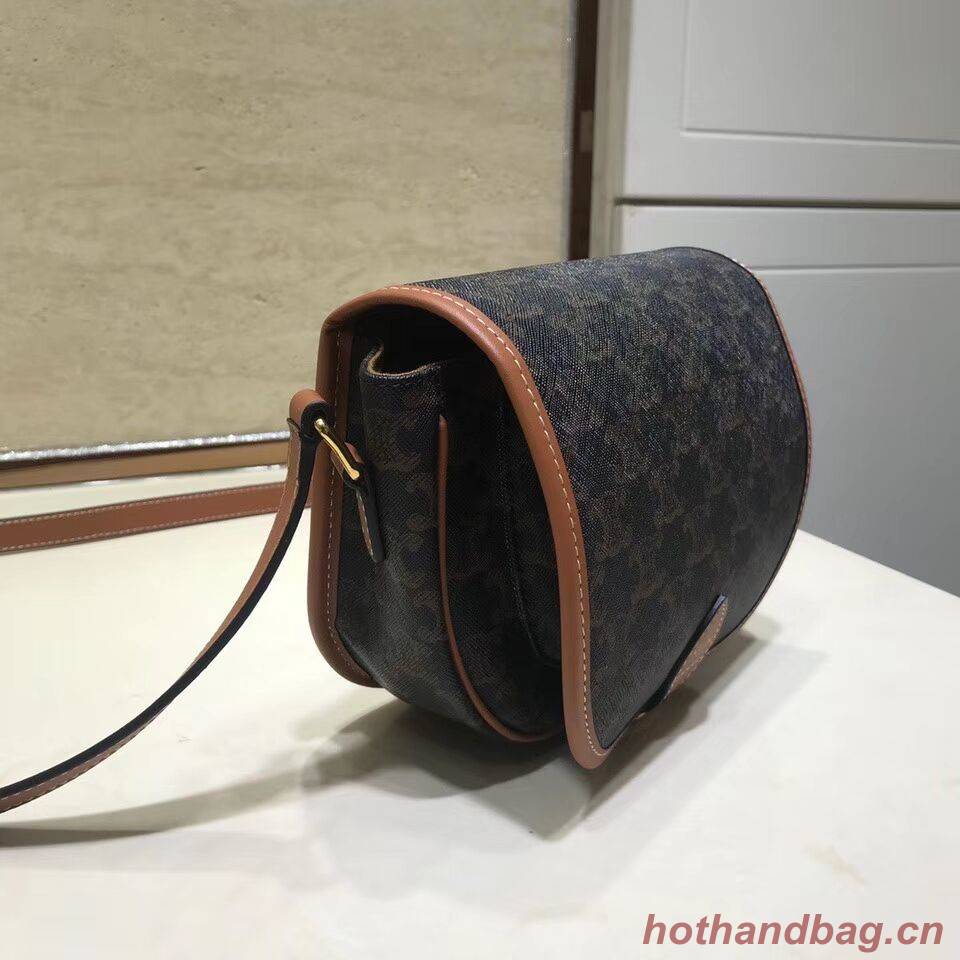 Celine MEDIUM FOLCO BAG IN TRIOMPHE CANVAS CL01502 tan Celine MEDIUM FOLCO BAG IN TRIOMPHE CANVAS CL01502 tan