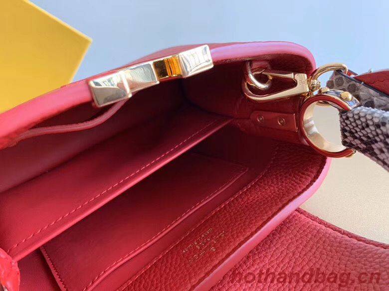 Louis Vuitton CAPUCINES PM Original Python Leather N80041 Red Louis Vuitton CAPUCINES PM Original Python Leather N80041 Red