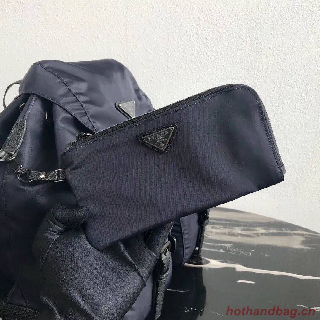 Prada Re-Nylon backpack 1BZ811 black&grey Prada Re-Nylon backpack 1BZ811 black&grey
