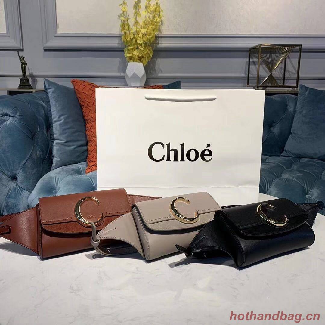 Chloe Original Leather Belt Bag 3S036 grey Chloe Original Leather Belt Bag 3S036 grey