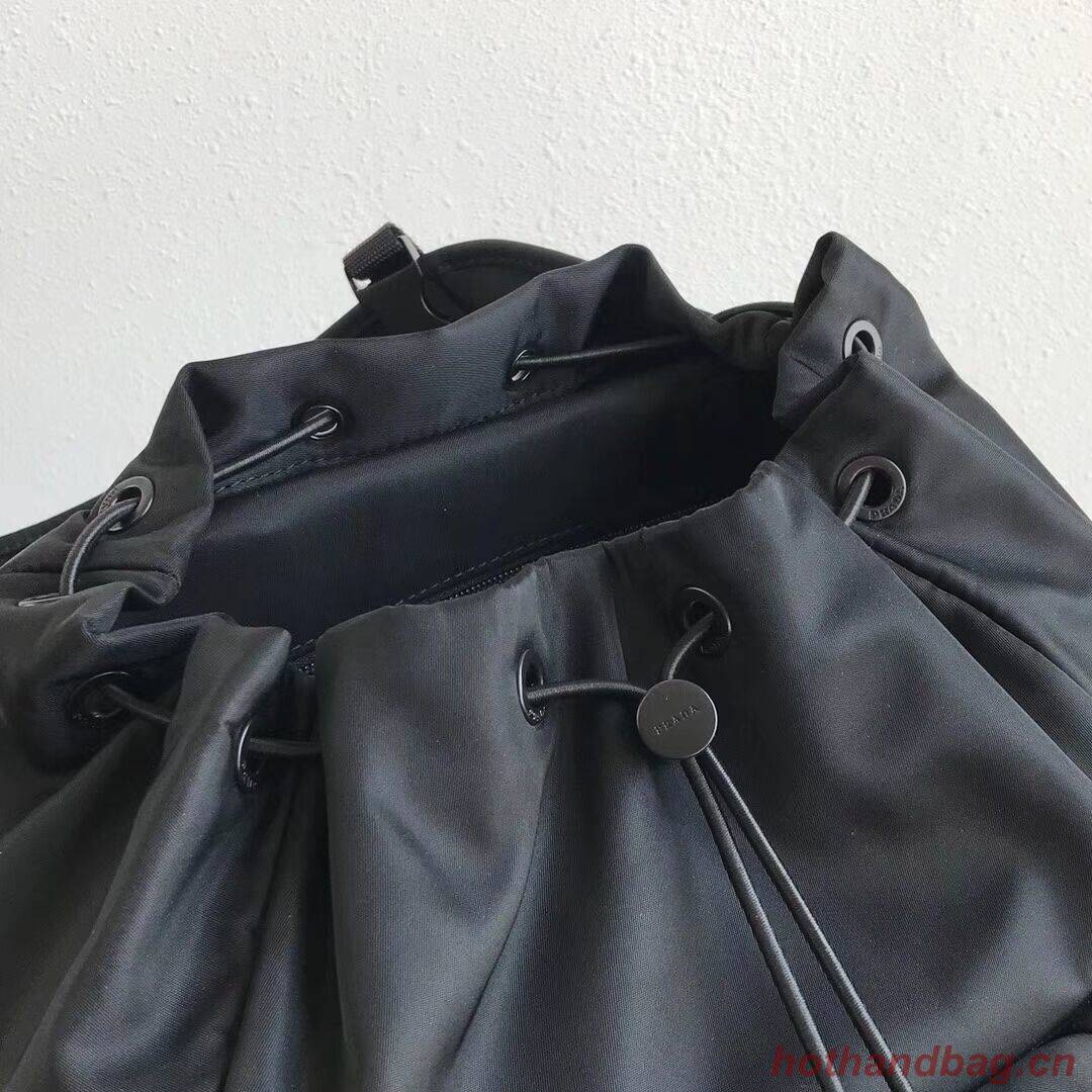 Prada Technical fabric and leather backpack 2VZ135 black&green Prada Technical fabric and leather backpack 2VZ135 black&green