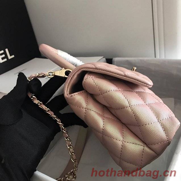 Chanel Small Flap Bag with Top Handle A92990 Light Pink Chanel Small Flap Bag with Top Handle A92990 Light Pink