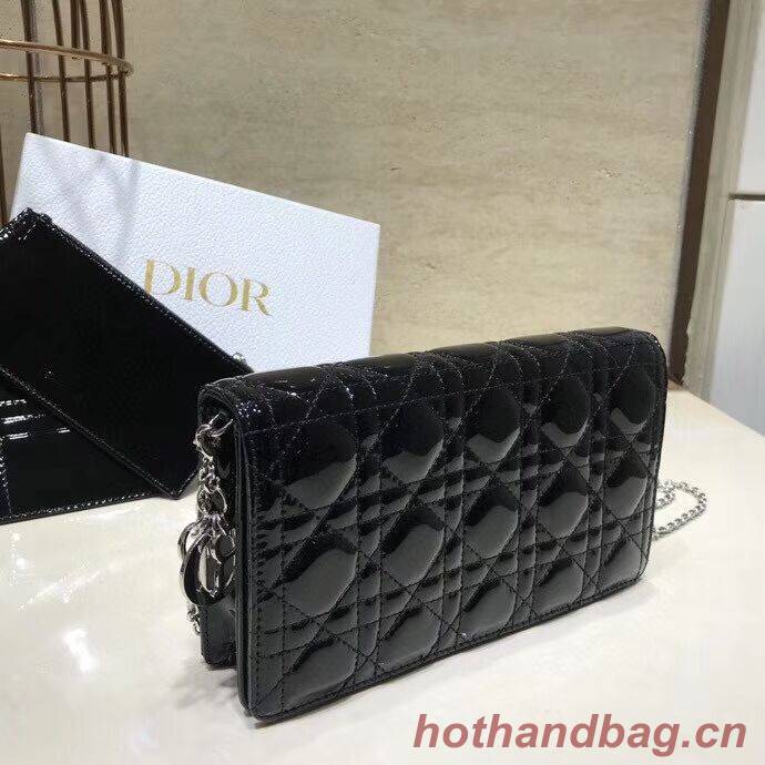 LADY DIOR CALFSKIN WALLET C9025A black LADY DIOR CALFSKIN WALLET C9025A black