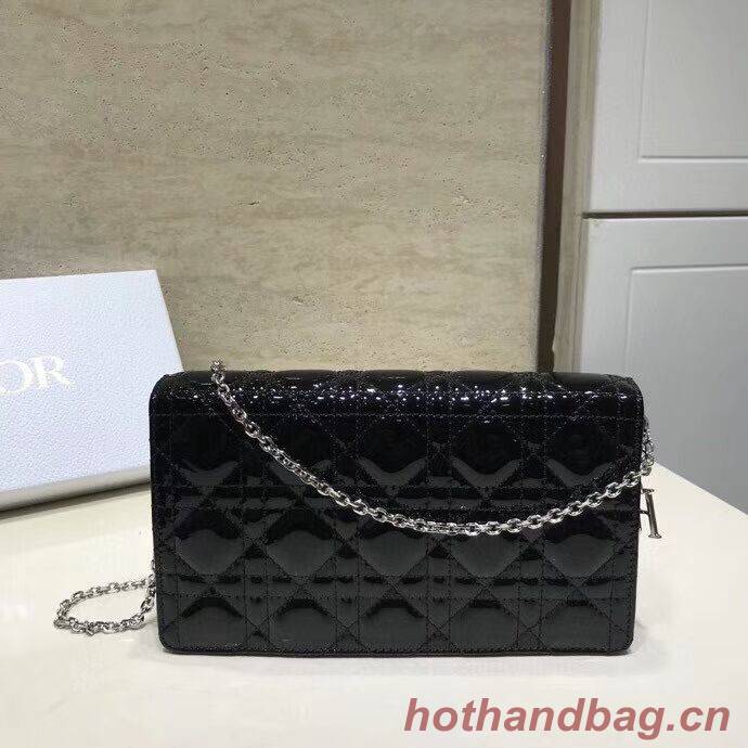 LADY DIOR CALFSKIN WALLET C9025A black LADY DIOR CALFSKIN WALLET C9025A black