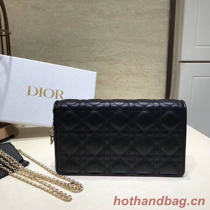 LADY DIOR CALFSKIN WALLET C9025A black LADY DIOR CALFSKIN WALLET C9025A black