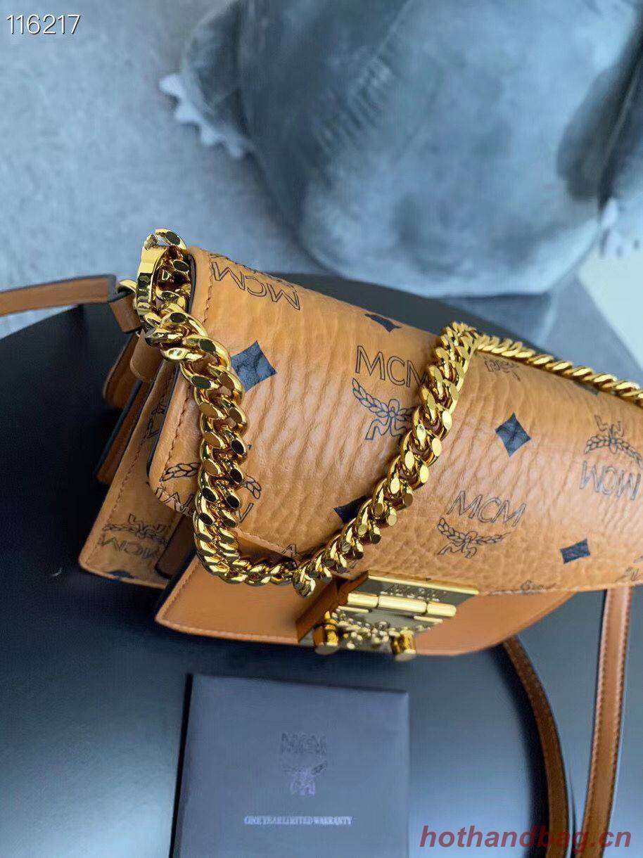 MCM Shoulder Bag Calfskin Leather 96857 Camel MCM Shoulder Bag Calfskin Leather 96857 Camel