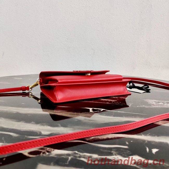 Prada Saffiano leather mini-bag 1BP020 red Prada Saffiano leather mini-bag 1BP020 red