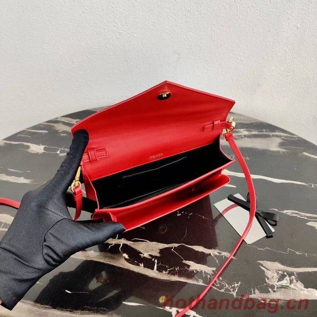 Prada Saffiano leather mini-bag 1BP020 red Prada Saffiano leather mini-bag 1BP020 red