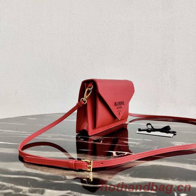 Prada Saffiano leather mini-bag 1BP020 red Prada Saffiano leather mini-bag 1BP020 red