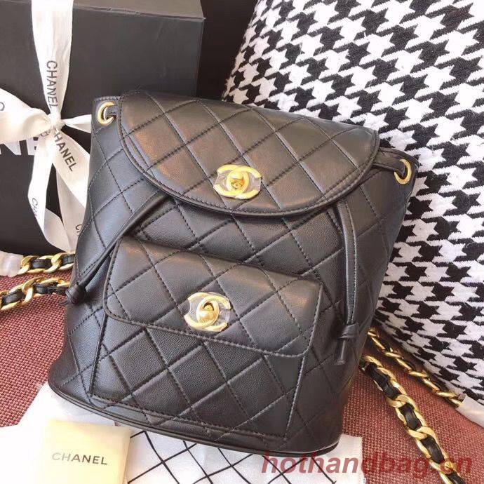 Chanel Original Sheepskin Backpack 56987 black Chanel Original Sheepskin Backpack 56987 black