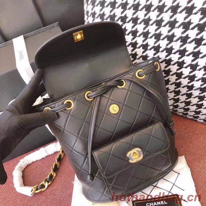 Chanel Original Sheepskin Backpack 56987 black Chanel Original Sheepskin Backpack 56987 black