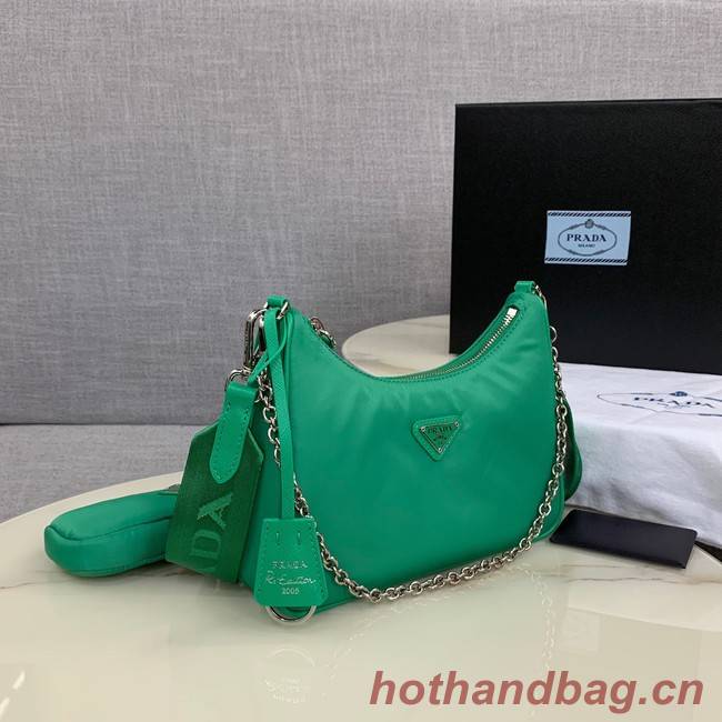 Prada Re-Edition 2005 nylon shoulder bag 1BH204 green Prada Re-Edition 2005 nylon shoulder bag 1BH204 green
