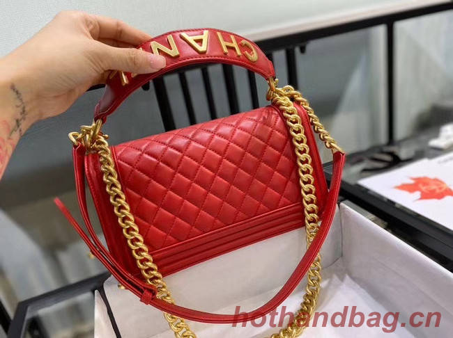BOY CHANEL flap bag A67086 red
